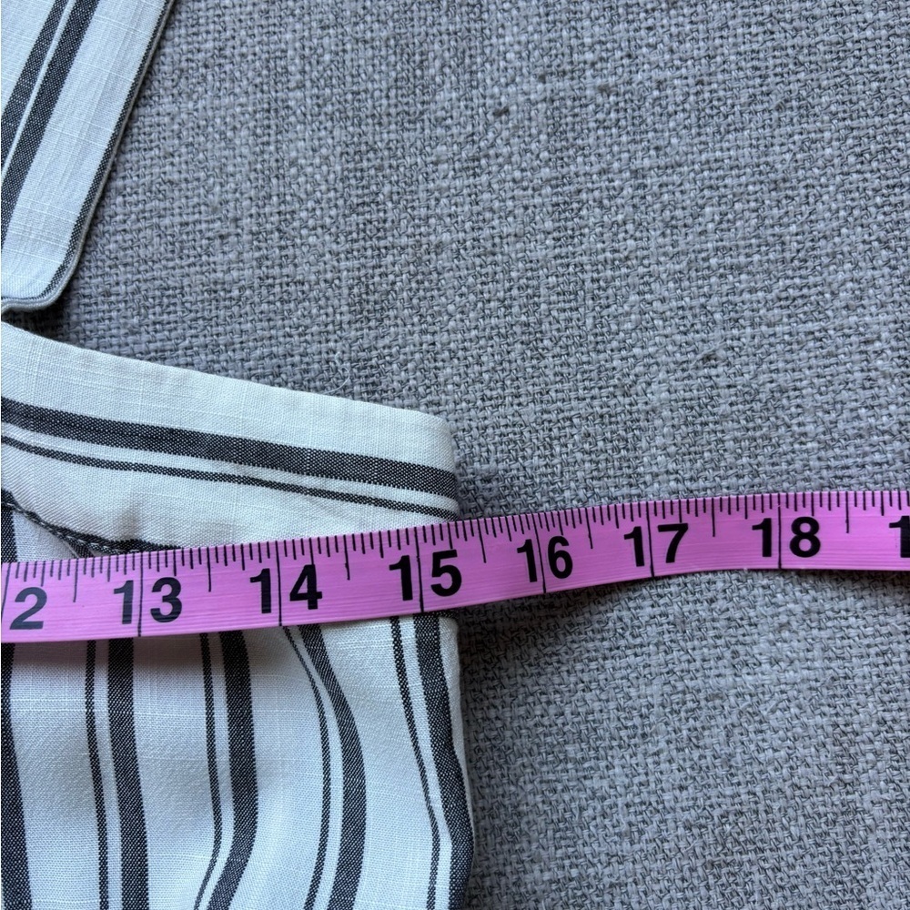 Marine Layer Sleeveless Jumpsuit in navy black stripes Size Medium - Picture 6 of 8